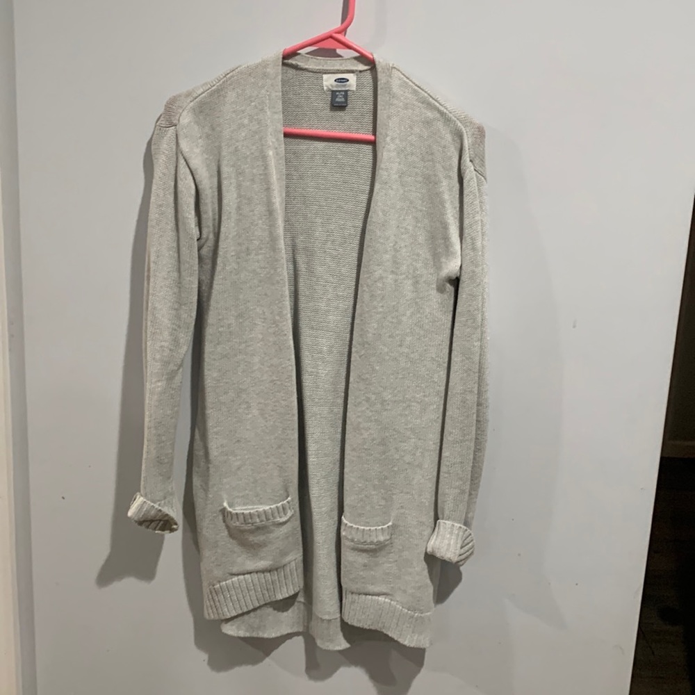 Gray cardigan